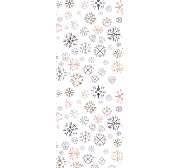 Tapete weihnachten mit beigem schneeflocken-muster - TenStickers