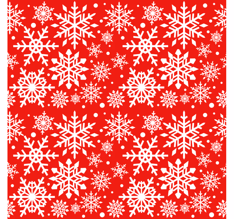 Tapete weihnachten rote schneeflocken - TenStickers