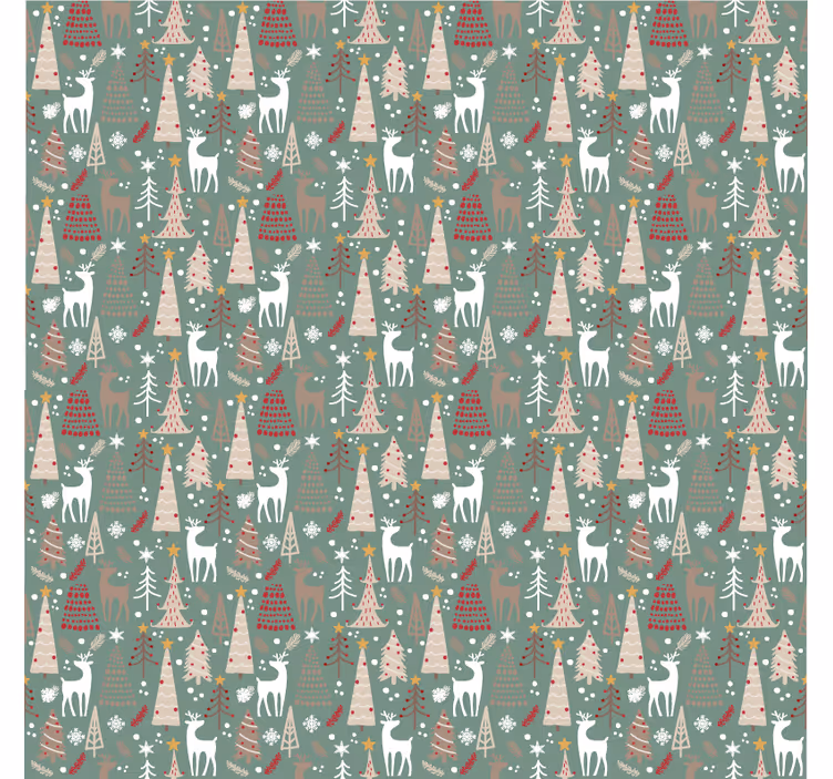 Tapete weihnachten waldbild muster - TenStickers