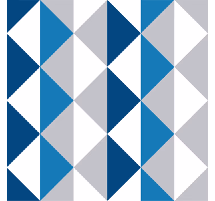 Tapete dreiecke klassisches blaues muster - TenStickers
