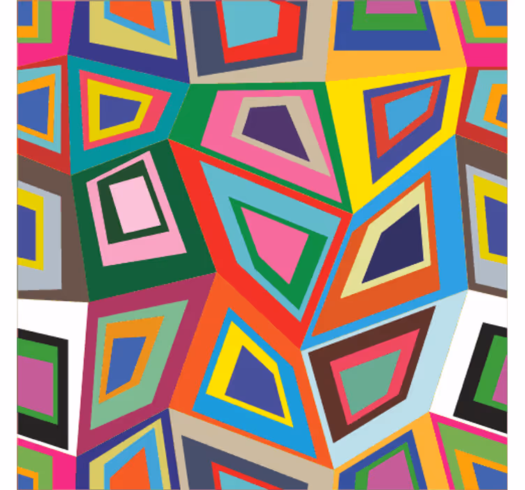 Tapete vintage bunte unregelmäßige quadrate - TenStickers