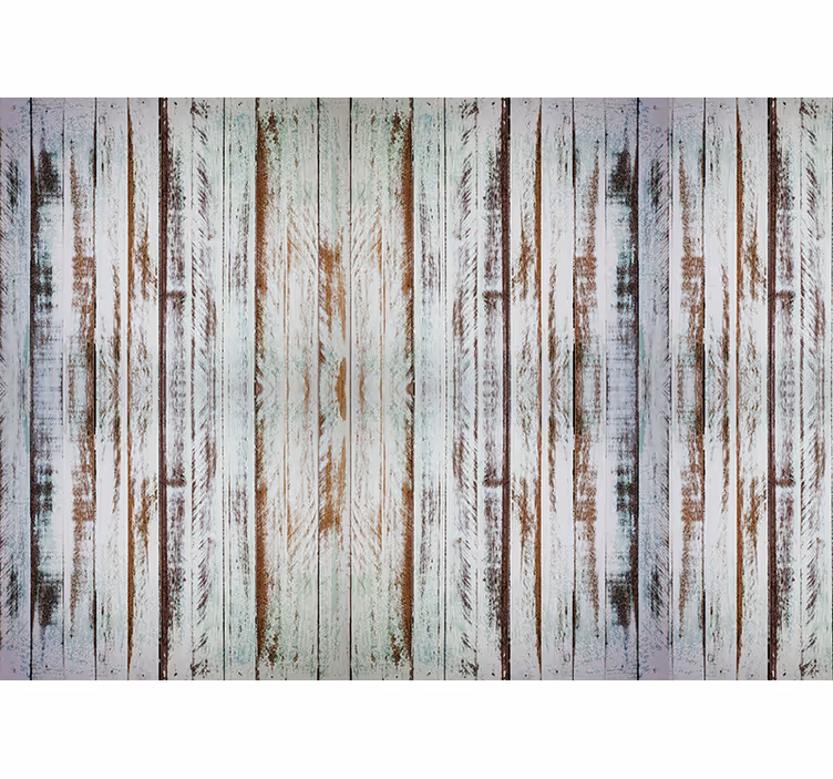Ornament tapete mit holzoptik - TenStickers