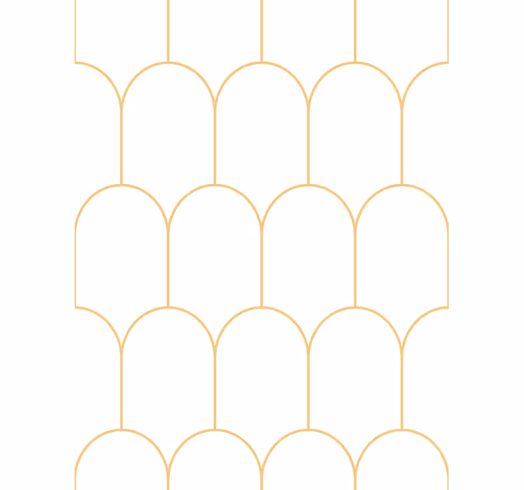 Wohnzimmer tapete mit eleganten goldenen bögen - TenStickers