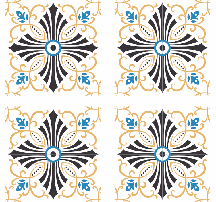 Ornament tapete im vintage-kreuzspiraldesign - TenStickers