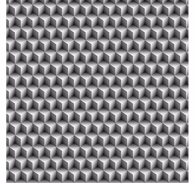 3d tapete mit grauem würfelmuster - TenStickers