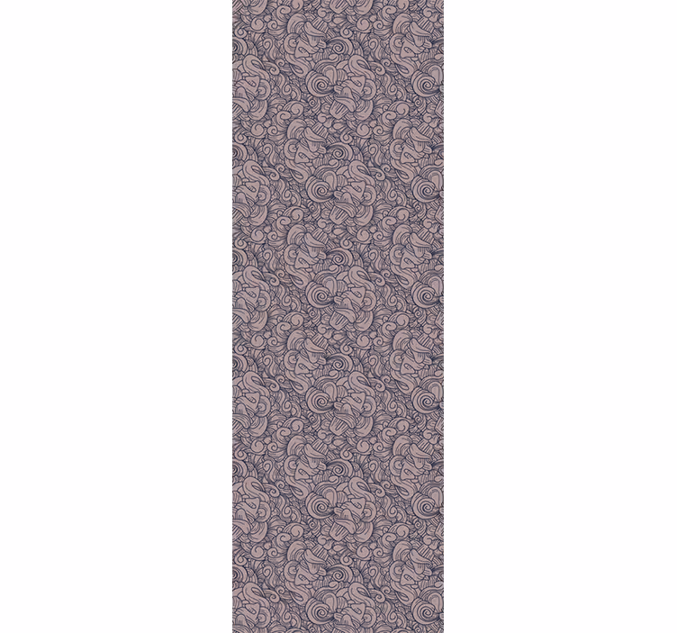 Wohnzimmer tapete mit abstraktem paisley-muster - TenStickers