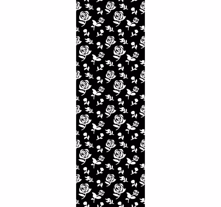 Ornament tapete mit floralem einfarbigen muster - TenStickers