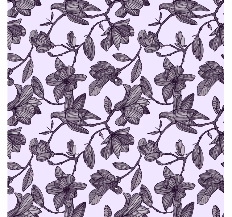Tapete schlafzimmer mit süßem magnoliendesign - TenStickers