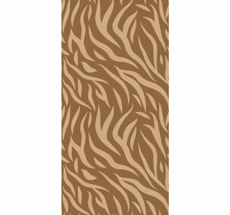 Tapete schlafzimmer mit braun-beigem tigerfell-muster - TenStickers