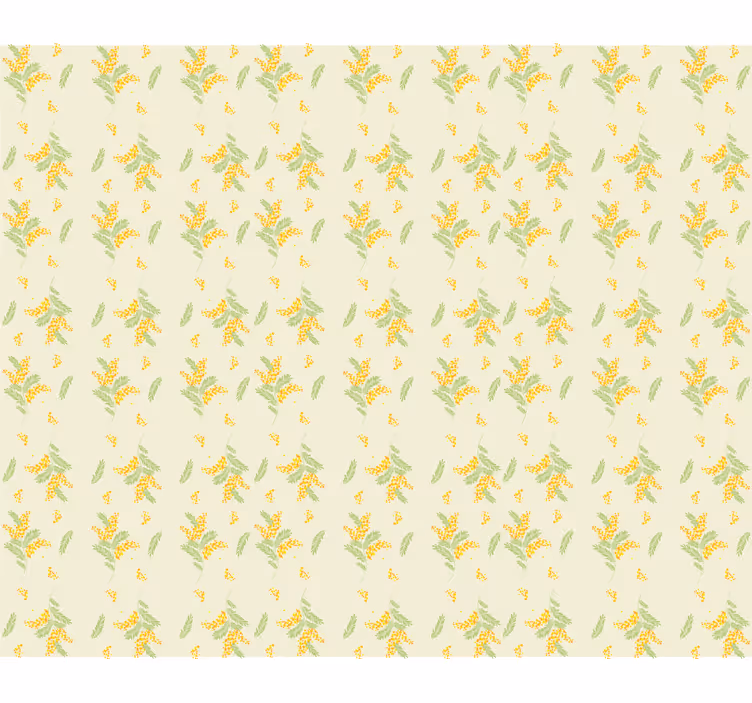 Tapete schlafzimmer mimosa muster hell - TenStickers