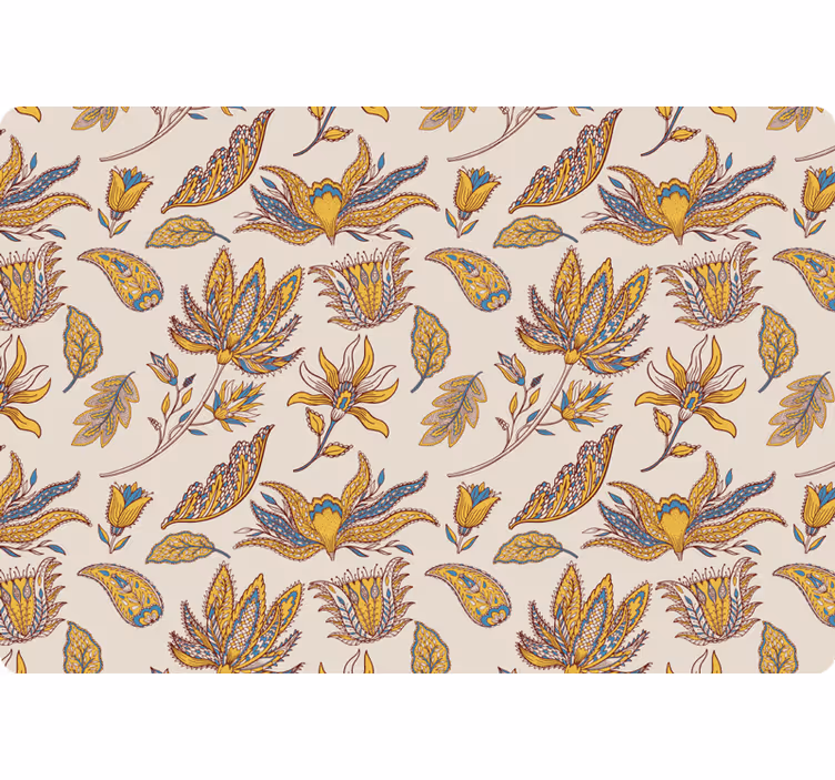 Blumentapete im paisley-blumen-design - TenStickers