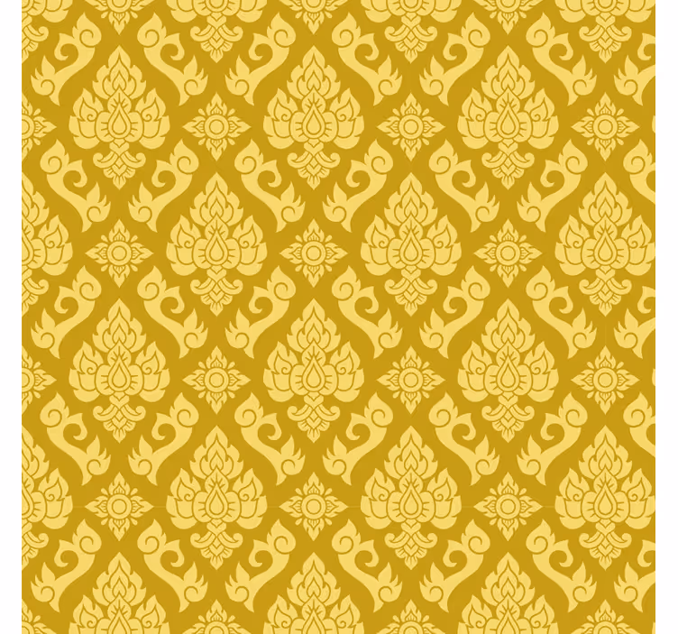 Ornament tapete mit kunstvollem blumenmuster - TenStickers