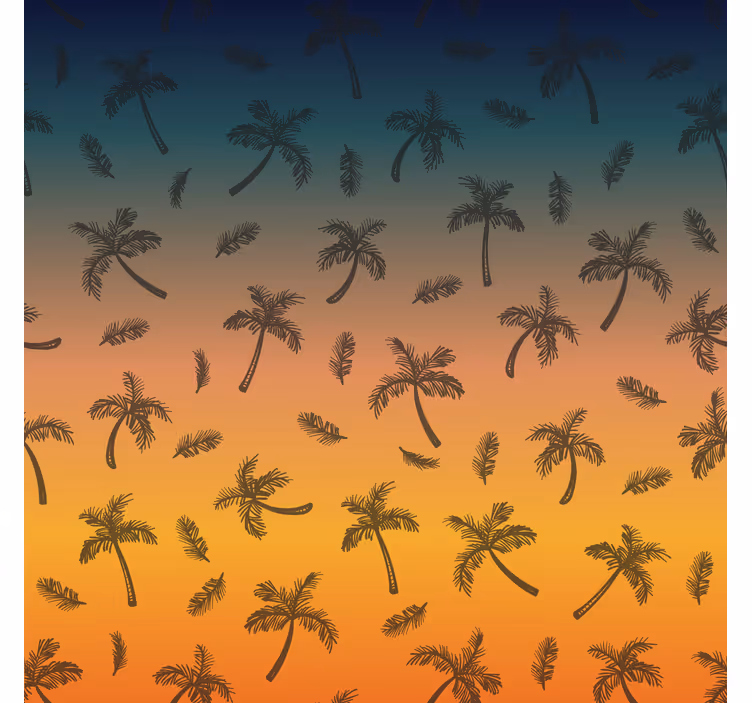 Ornament tapete mit tropischer palmenlandschaft - TenStickers