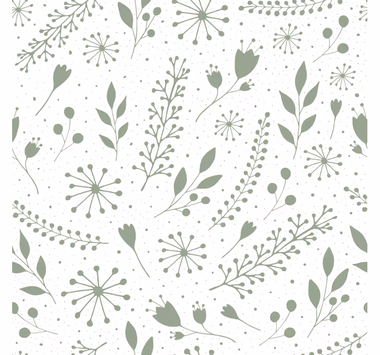 Wohnzimmer tapete süße grüne blätter - TenStickers