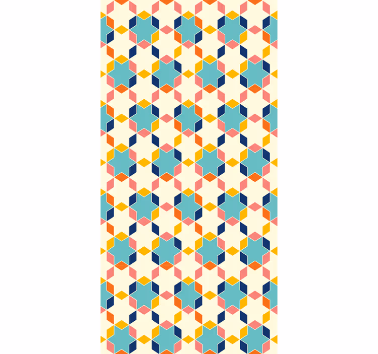 Wohnzimmer tapete geometrische tessellation - TenStickers