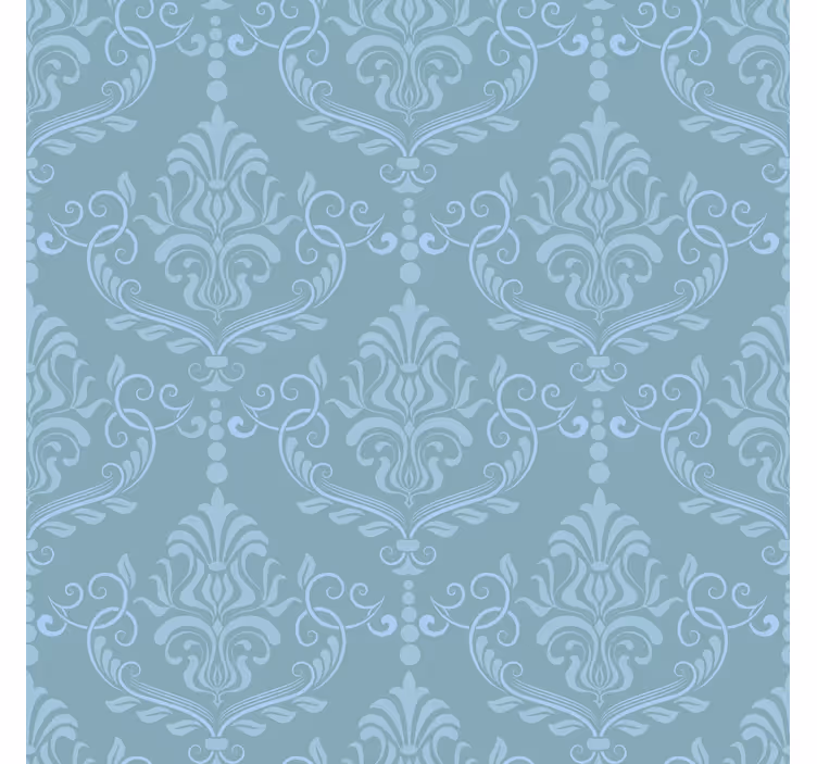 Tapete schlafzimmer in elegantem blauen barock - TenStickers