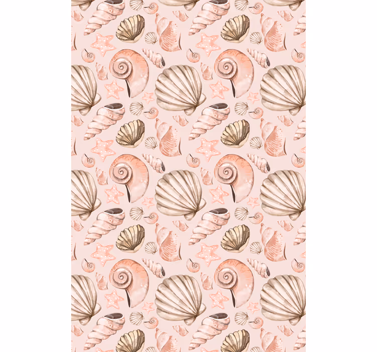 Tapete tiere in pastellfarbenen muscheln - TenStickers