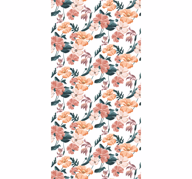 Tapete schlafzimmer mit schönem pastellblumenmuster - TenStickers