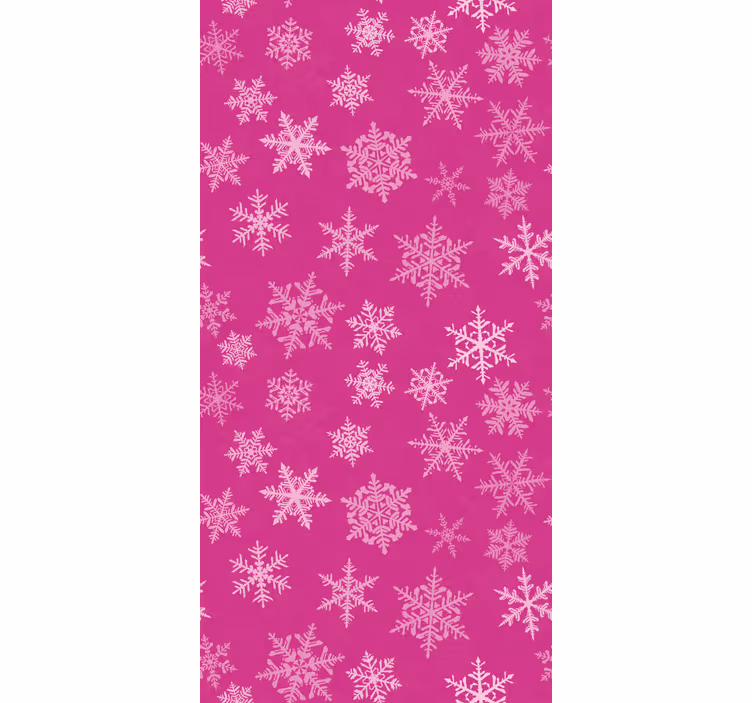 Tapete schlafzimmer mit pinken schneeflocken-muster - TenStickers