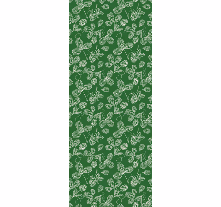 Tapete schlafzimmer mit grünem magnolienzweig-muster - TenStickers
