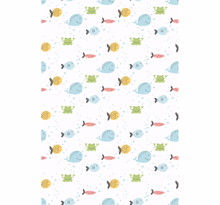 Tapete schlafzimmer bunte meeresbewohner - TenStickers