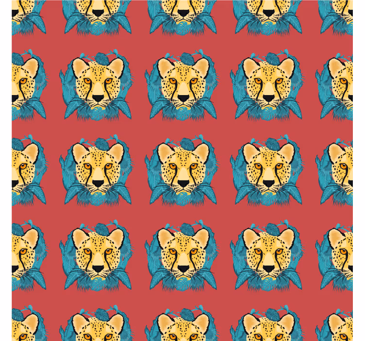 Tapete muster im orientalischen leoparden-design - TenStickers