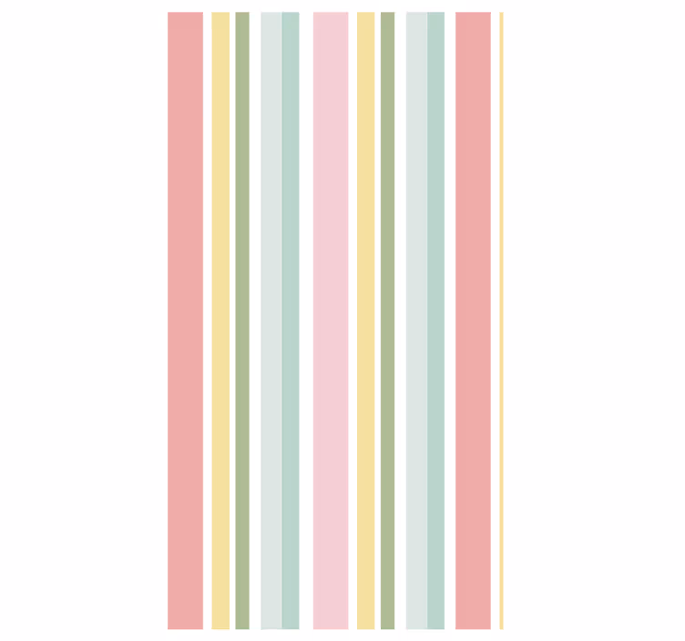 Tapete muster horizontales pastellfarbenes streifenmuster - TenStickers