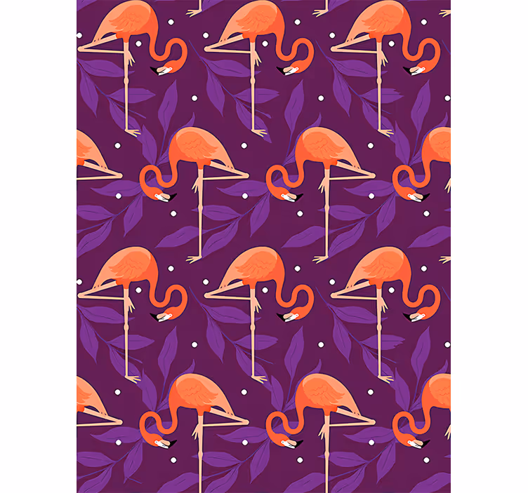 Tapete vögel mit pinken tropischen flamingos - TenStickers