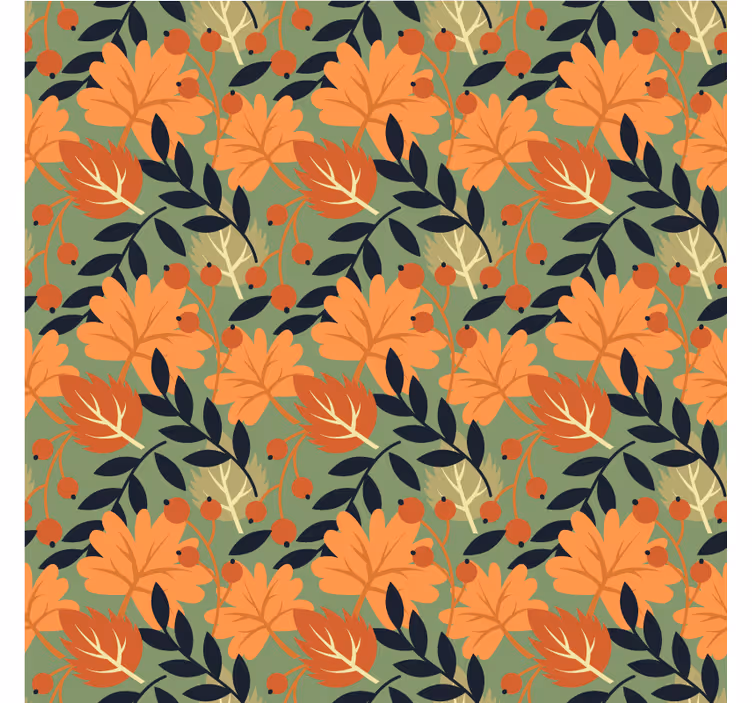 Tapete muster großes herbstliches blätterdesign - TenStickers