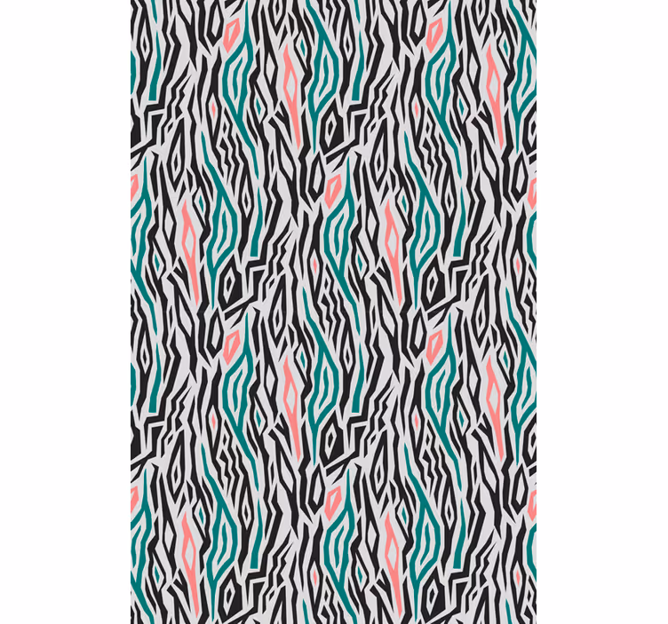 Tapete tiere in blau und rosa zebra - TenStickers