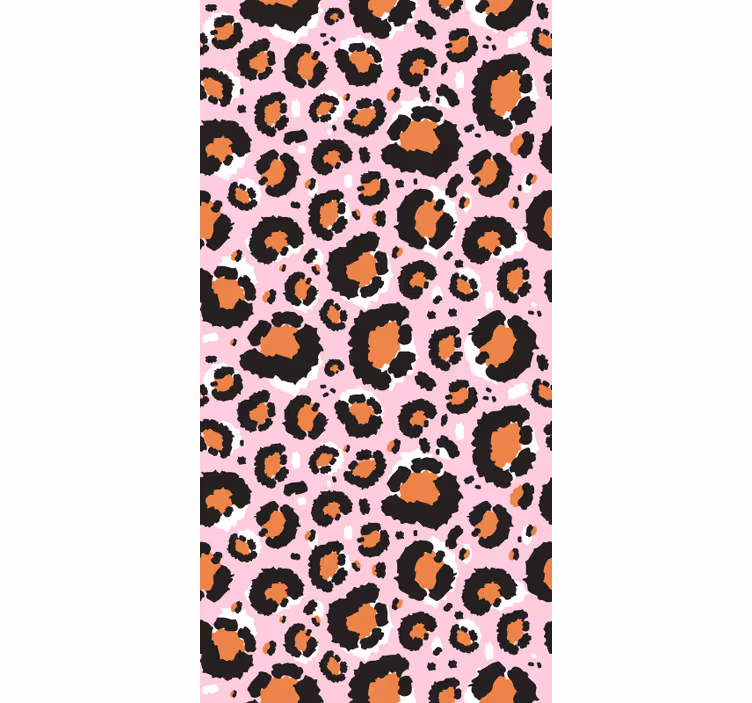 Tapete tiere im pinken leopardenmotiv - TenStickers