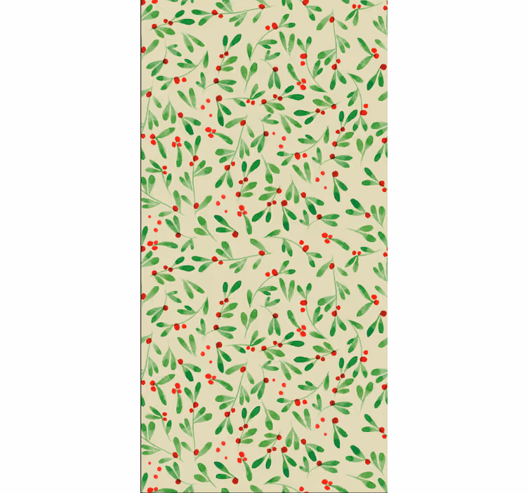 Tapete weihnachten beerenmuster - TenStickers