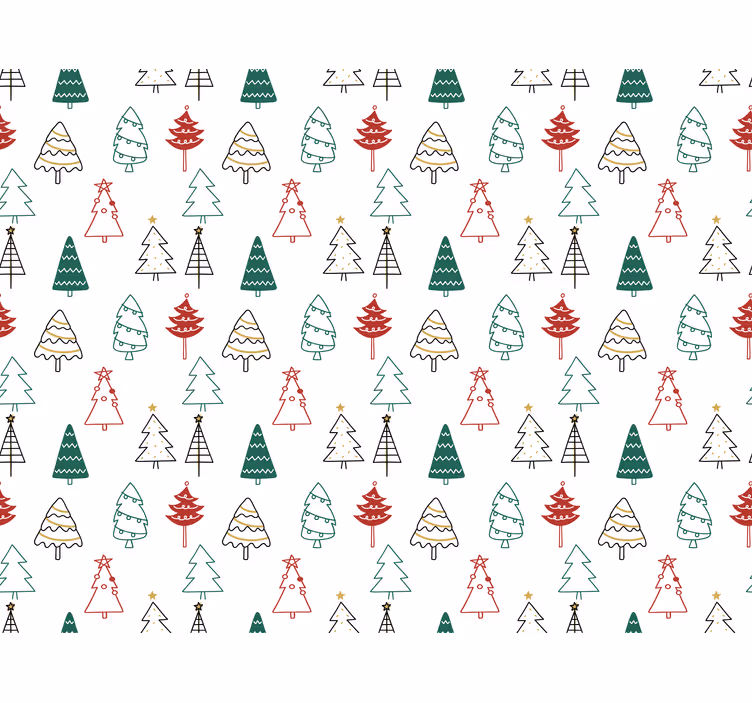 Tapete weihnachten mit festlichem baum-muster - TenStickers