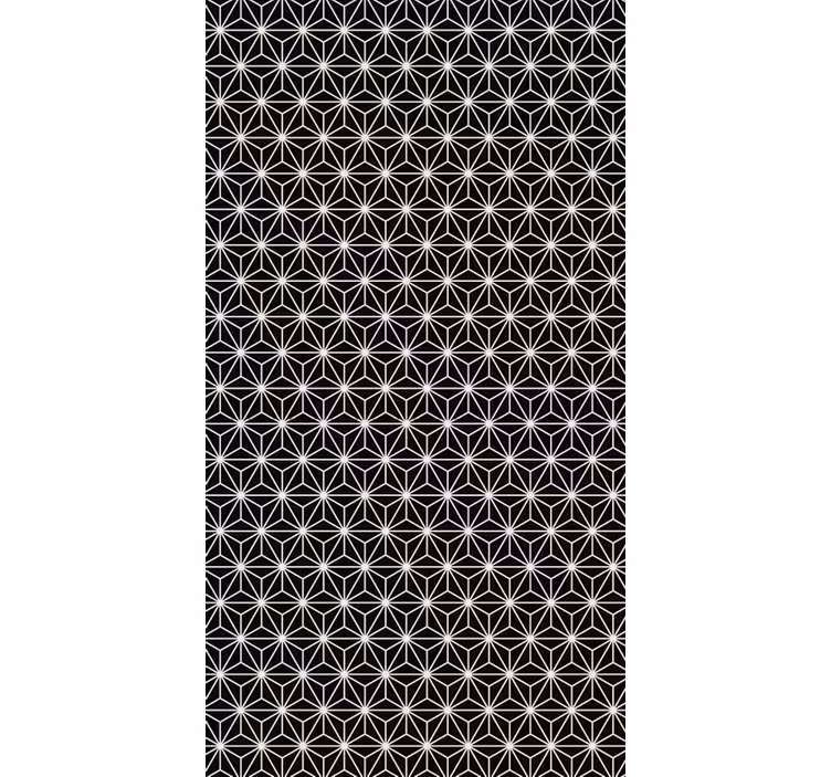 Büro tapete mit schwarz-weißen geometrischen rauten - TenStickers