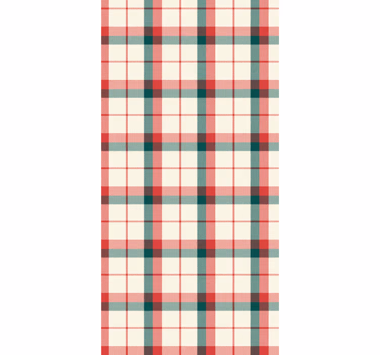 Büro tapete im weihnachts-tartan-muster - TenStickers