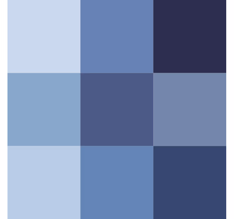Büro tapete in modernem blauton fliesenlook - TenStickers