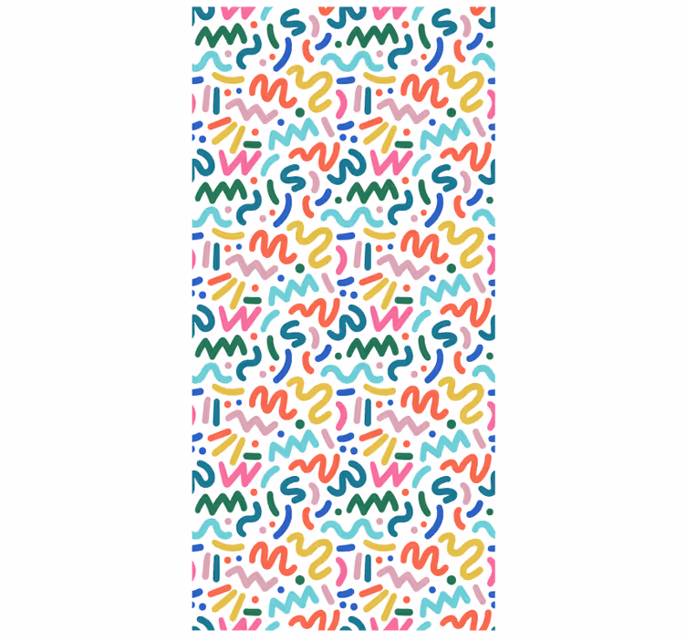Tapete flur mit abstrakten farbigen formen - TenStickers