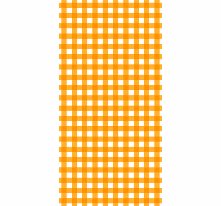 Tapete flur orange-weiße gemusterte quadrate - TenStickers