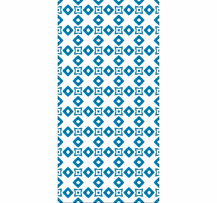 Tapete flur geometrisches blaues diamantdesign - TenStickers