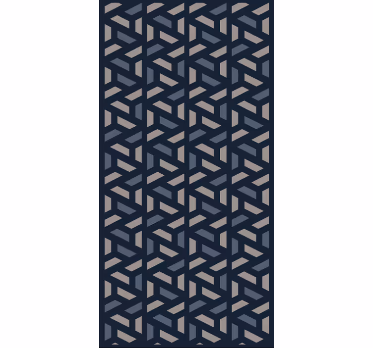 Tapete flur geometrisches muster in blau und grau - TenStickers