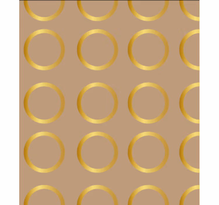 Tapete esszimmer geometrisches muster goldene kreise - TenStickers