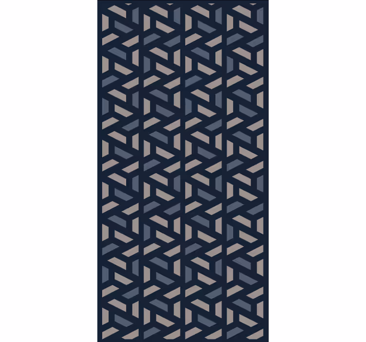 Tapete esszimmer geometrisches blaues und graues dreieckmuster - TenStickers