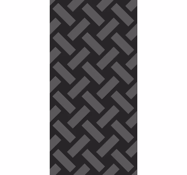 Tapete esszimmer geometrisches schwarz quadratisch muster - TenStickers