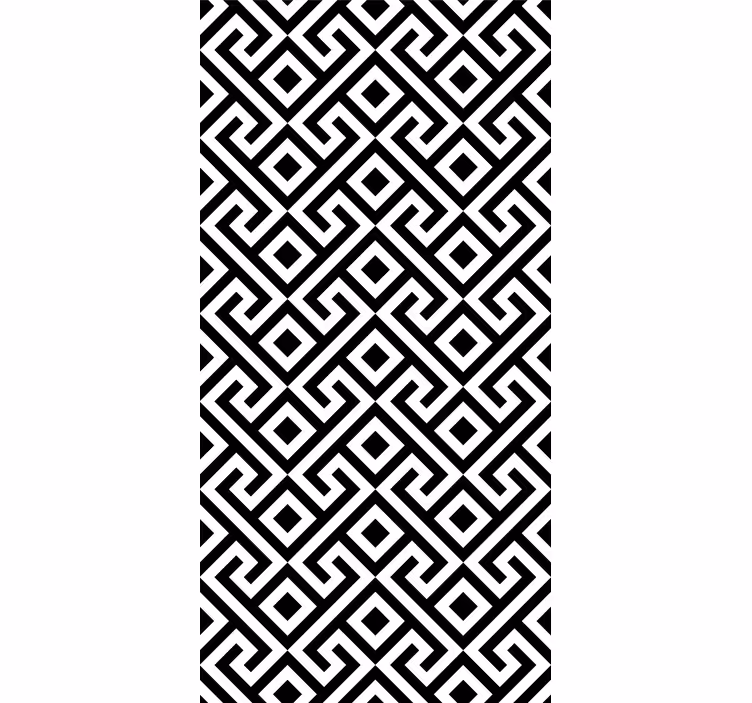 Tapete geometrisch in mutigem schwarz-weiß-muster - TenStickers