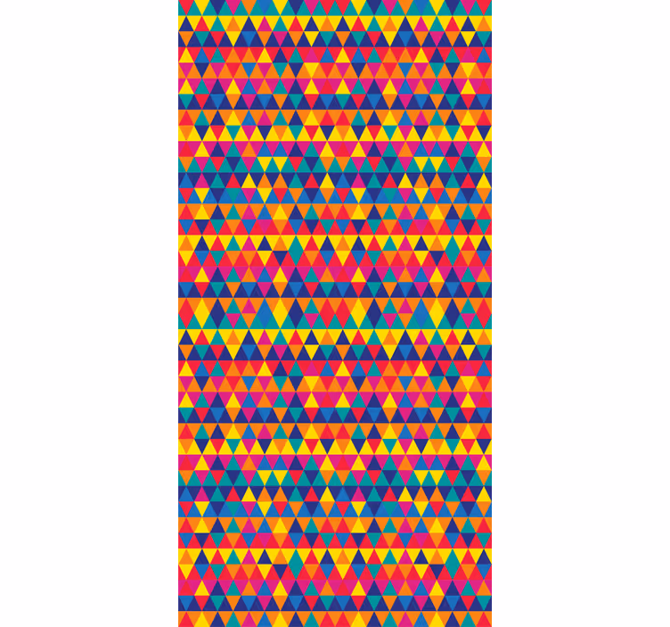 Tapete geometrisch mit buntem dreiecks-muster - TenStickers