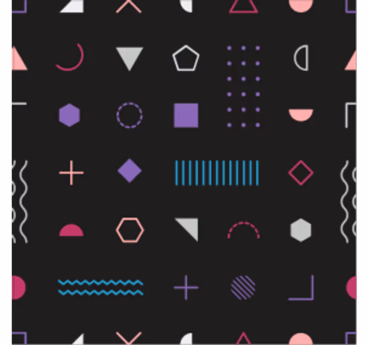 Tapete geometrisch verspielte formen präsentation - TenStickers