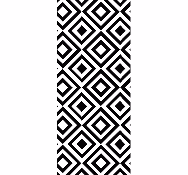 Tapete geometrisch schwarz und weiß - TenStickers