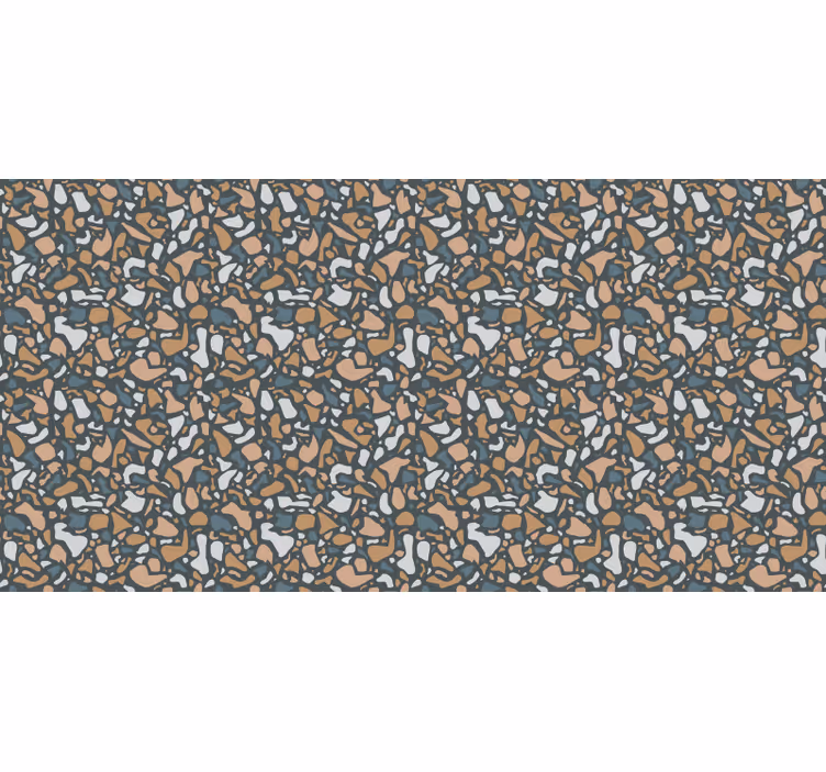 Tapete textur in braun und blau terrazzo - TenStickers