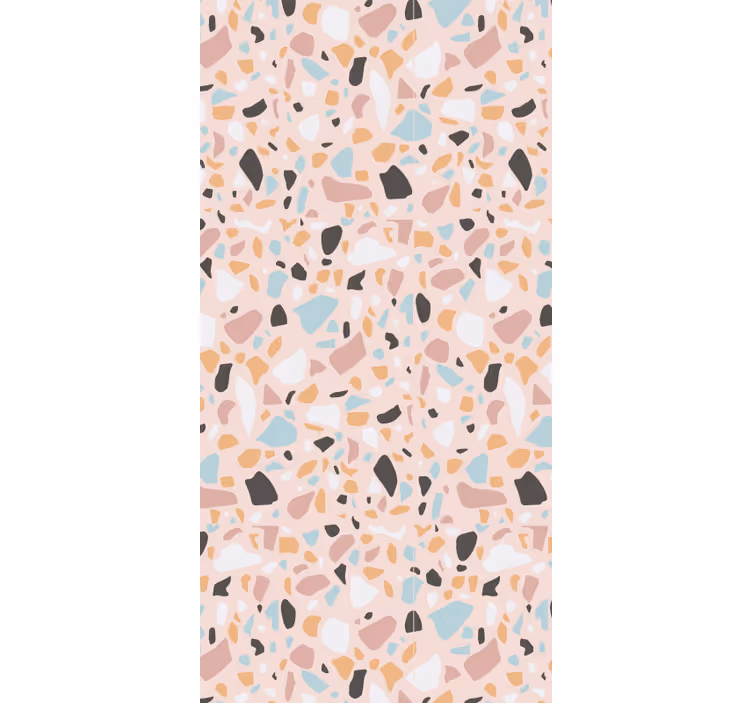 Tapete textur in rosa und blau aquarell terrazzo - TenStickers