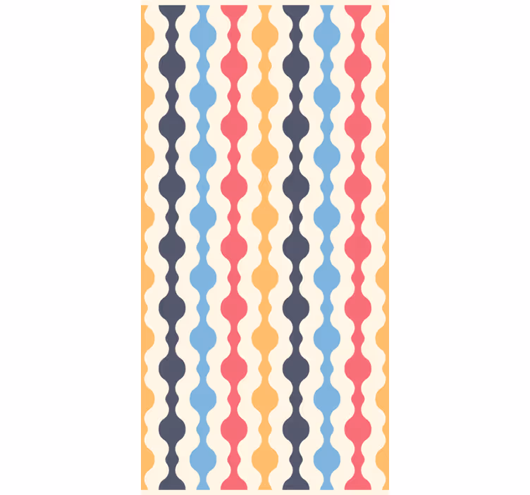 Vintage tapete mit bunten retro-linien - TenStickers